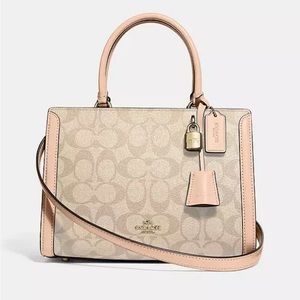 Coach Small Zoe Carryall In Signature Canvas